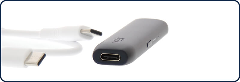 Le port USB-C de la Veev One et son câble