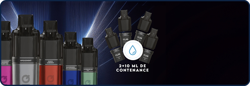 Au total, 12 saveurs sont disponibles avec ce pod Cliq.