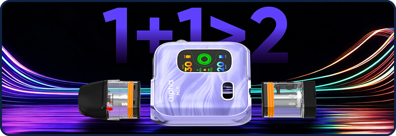 La double cartouche Alpha TOP 0.6 ohm et Alpha BOOST 0.8 ohm