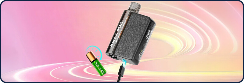 La batterie Aero X avec un câble de chargeur USB-C
