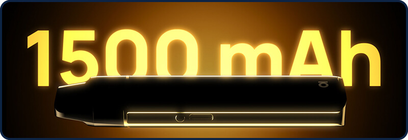 La batterie de 1500 mAh de la Loomix