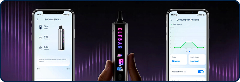 La connectivit&eacute; Bluetooth de la puff Elfa Master