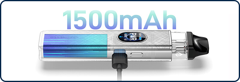 La batterie de 1500mAh se recharge à 3A.