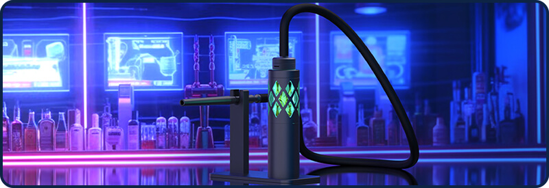 Le Dock Hookah Air, vendu s&eacute;par&eacute;ment, transforme votre e-chicha portable en modèle convivial