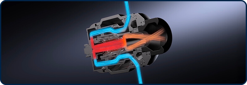 Le trajet de l'air aspir&eacute; par le Top Airflow du Z Subohm